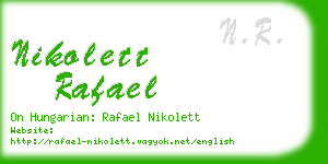 nikolett rafael business card